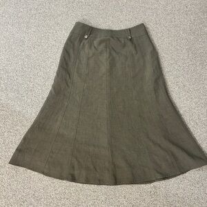Chic Olive A-Line Women's Skirt